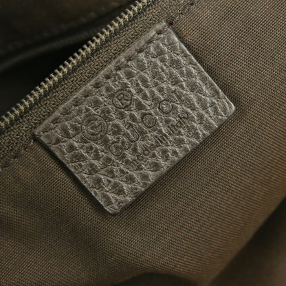 Gucci Britt Convertible Dome Satchel Leather, BROWN, LEATHER, Handbag