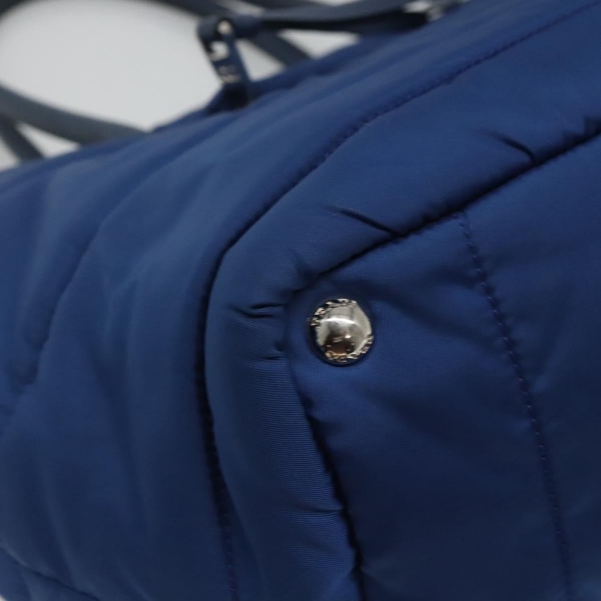 Prada Bomber Tote Tessuto, BLUE, NYLON, Tote bag