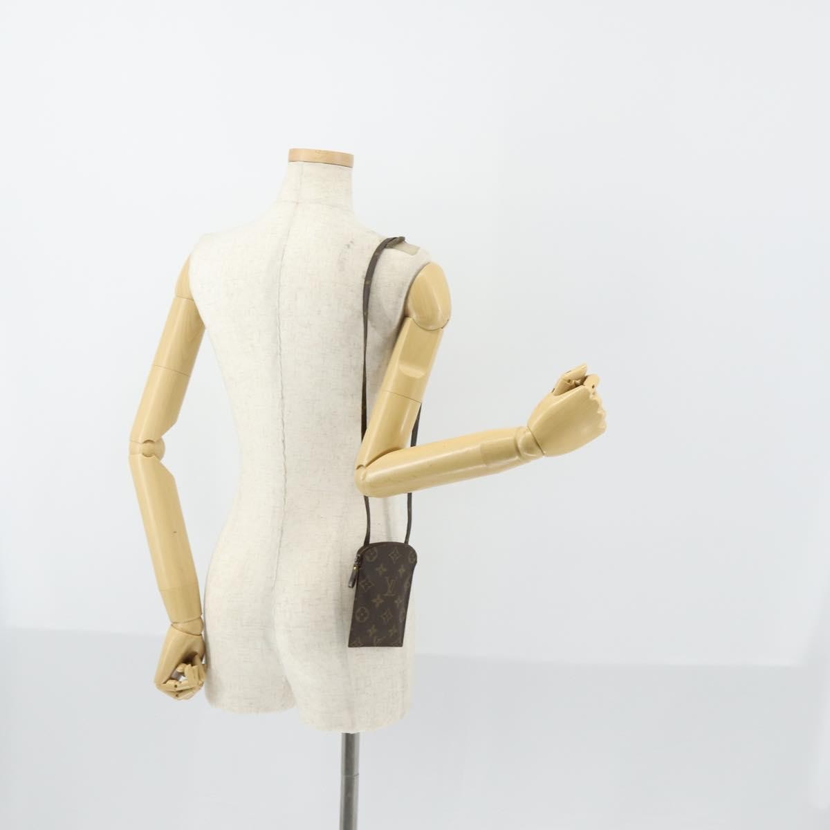 Louis Vuitton Pochette Secret Monogram canvas, BROWN, CANVAS, Clutche & pouche