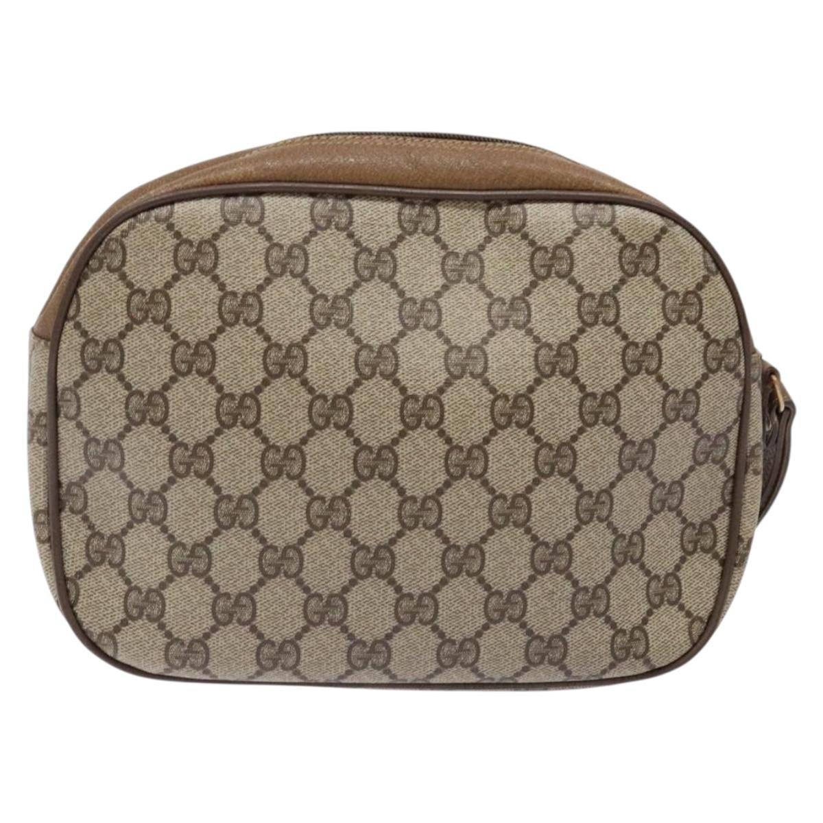 Gucci Sherry line pouch Canvas, BEIGE, PVC, Clutche & pouche