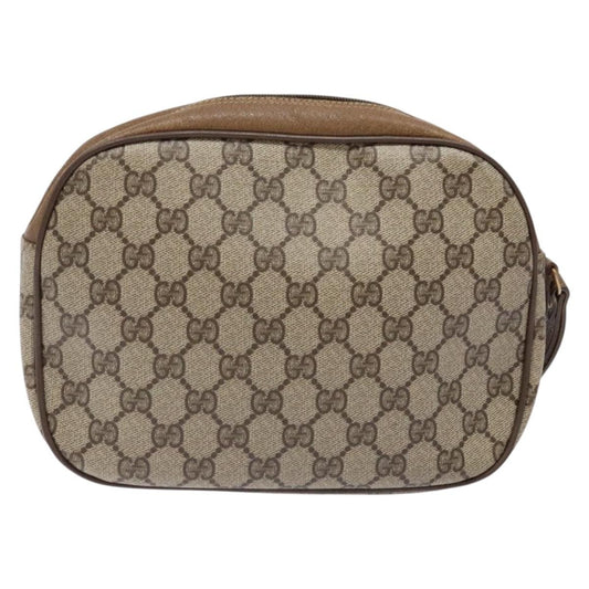 Gucci Sherry line pouch Canvas, BEIGE, PVC, Clutche & pouche