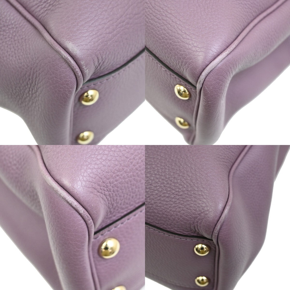 Gucci Bamboo Shopper Tote Leather, PURPLE, LEATHER, Tote bag