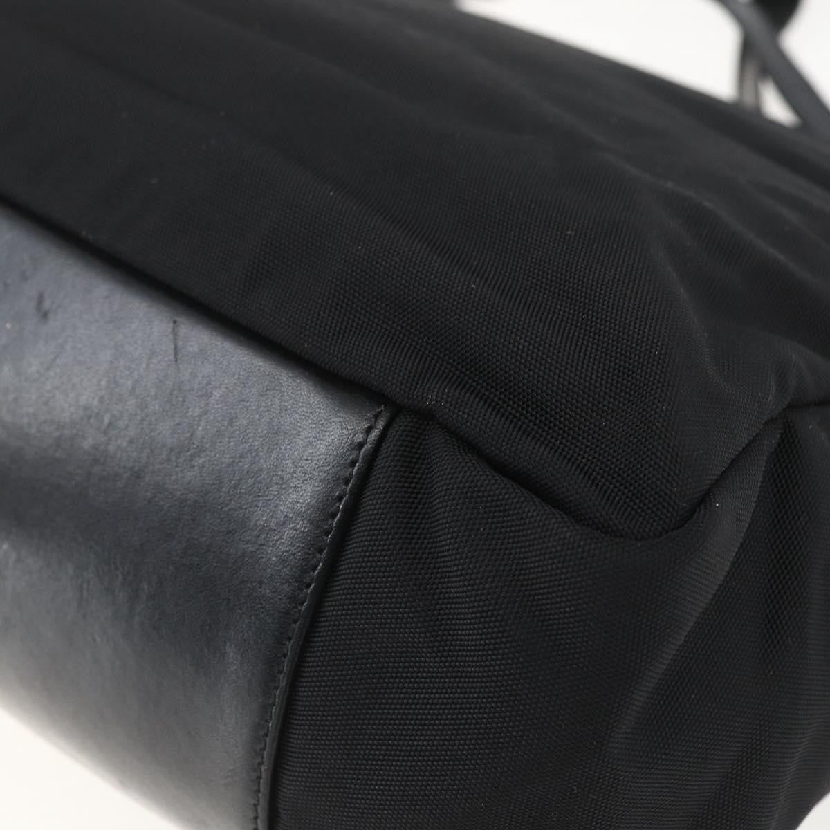 Gucci Vintage Bamboo Shoulder Bag Nylon, BLACK, NYLON, Shoulder bag