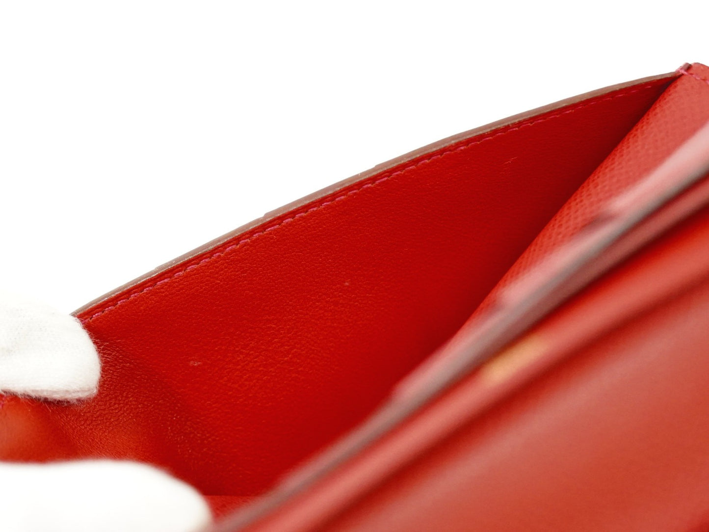 Hermes Bearn Wallet Epsom, RED, LEATHER, Wallets