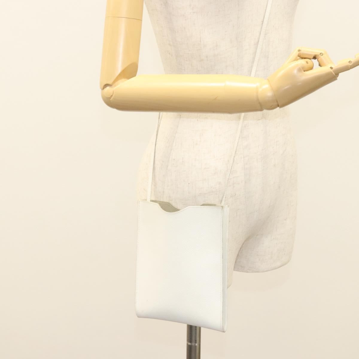 Hermes Onimaitou Handbag Leather, WHITE, LEATHER, Handbag