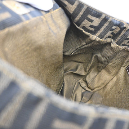 Fendi Vintage FF Handle Tote Zucca Canvas, BROWN, CANVAS, Tote bag