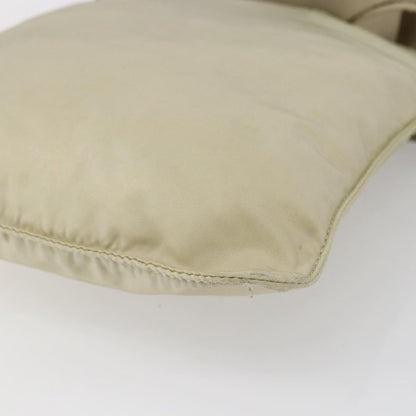 Prada Front Pocket Messenger Bag Tessuto, BEIGE, NYLON, Shoulder bag