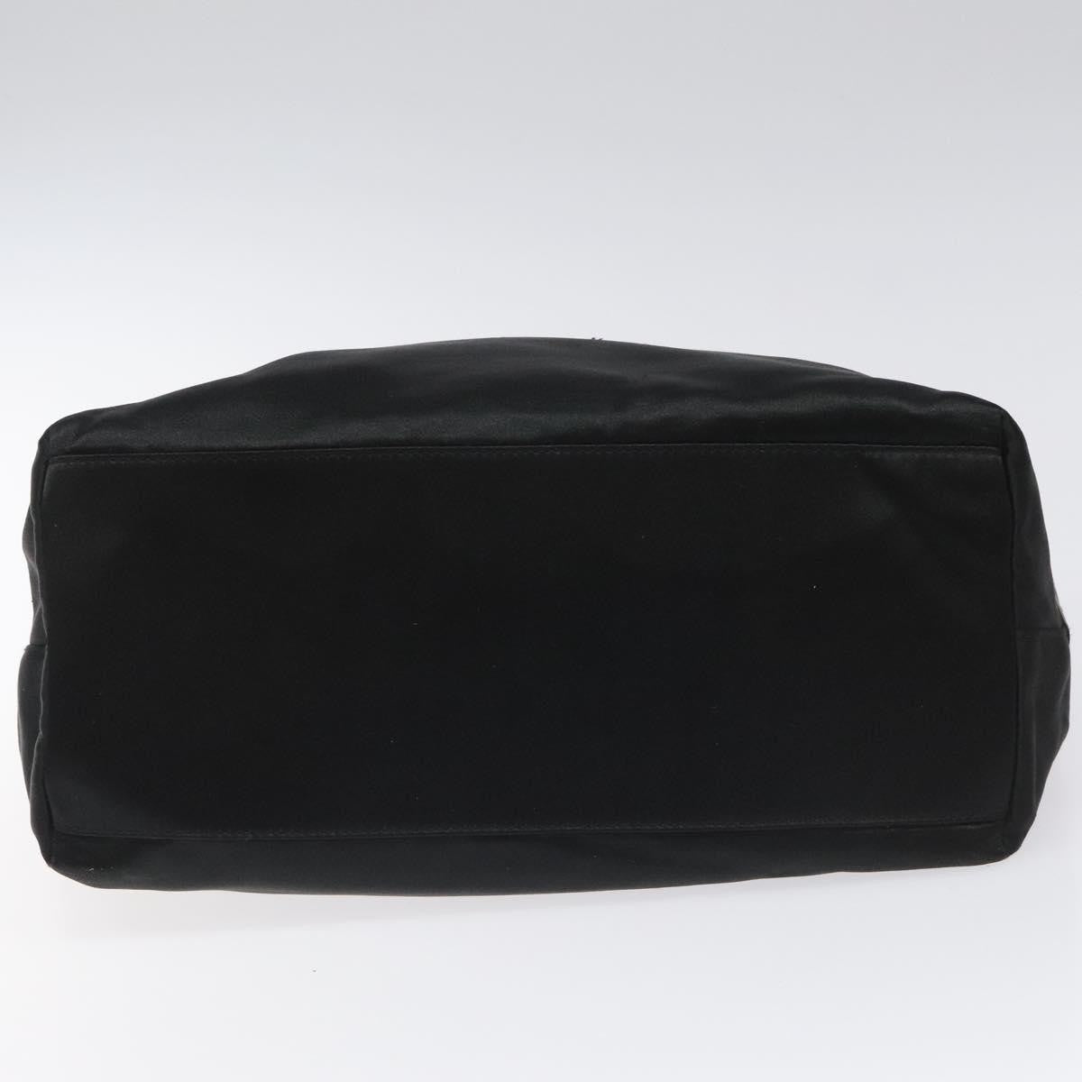 Prada Resin Handle Tote Satin, BLACK, SATIN, Tote bag