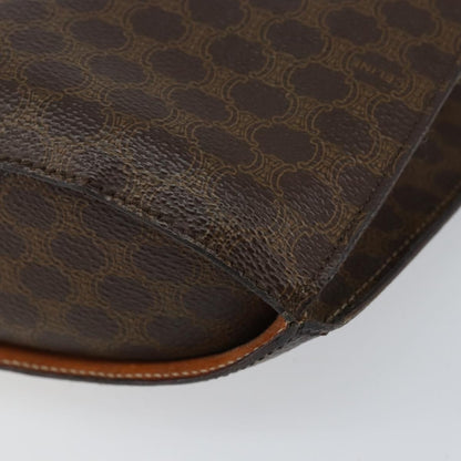 Celine Vintage Macadam Shoulder Bag Canvas, BROWN, PVC, Shoulder bag