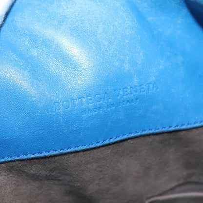 Bottega Veneta Belted Zip Chain Tote Intrecciato Nappa with Snakeskin, BLUE, LEATHER, Tote bag