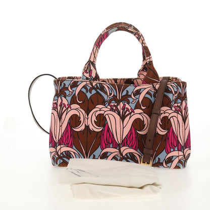 Prada Canapa Open Tote Canvas, MULTICOLOUR, CANVAS, Tote bag
