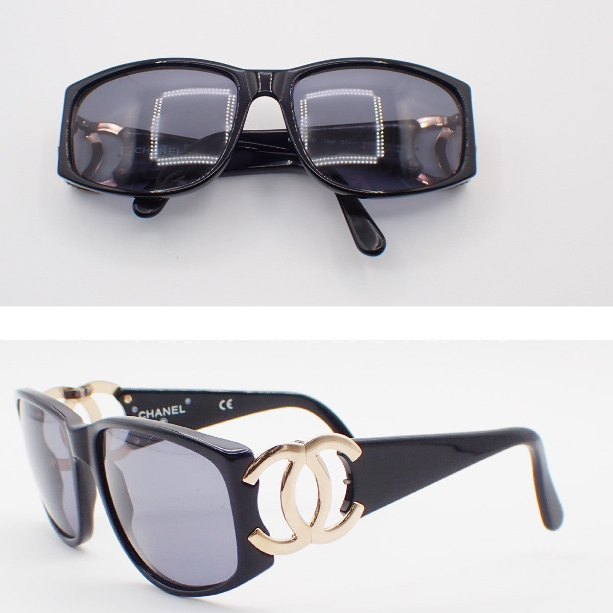 Chanel Logo CC Sunglasses Plastic, Black, Plastic, Sunglasses