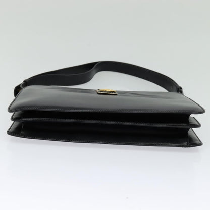 Celine Shoulder Bag Leather, BLACK, LEATHER, Shoulder bag