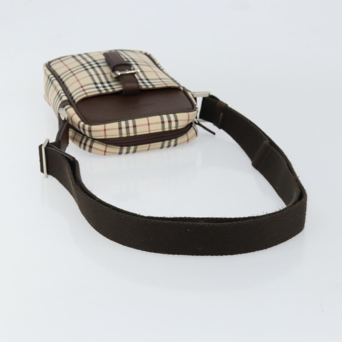 Burberry Nova check Shoulder bag Canvas and Leather, BEIGE, CANVAS, Shoulder bag