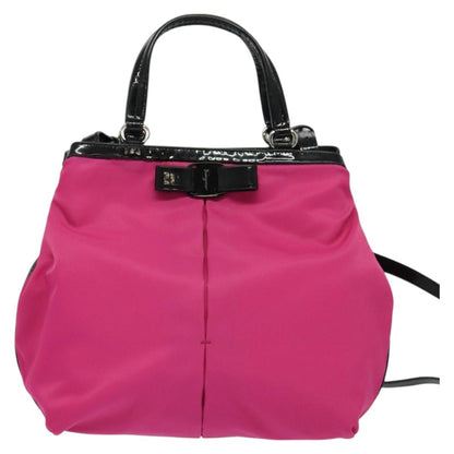 Salvatore Ferragamo Vala Handbag Nylon, PINK, NYLON, Handbag