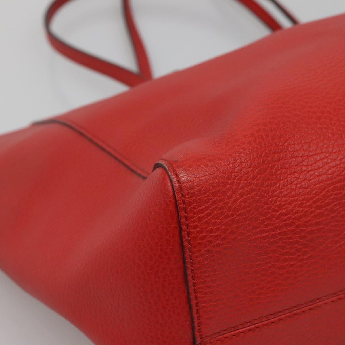Gucci Swing Tote Leather, RED, LEATHER, Tote bag