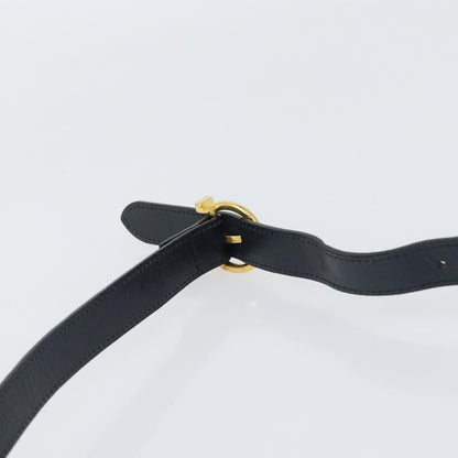 Salvatore Ferragamo Gancini Shoulder Bag Leather, NAVY, LEATHER, Shoulder bag