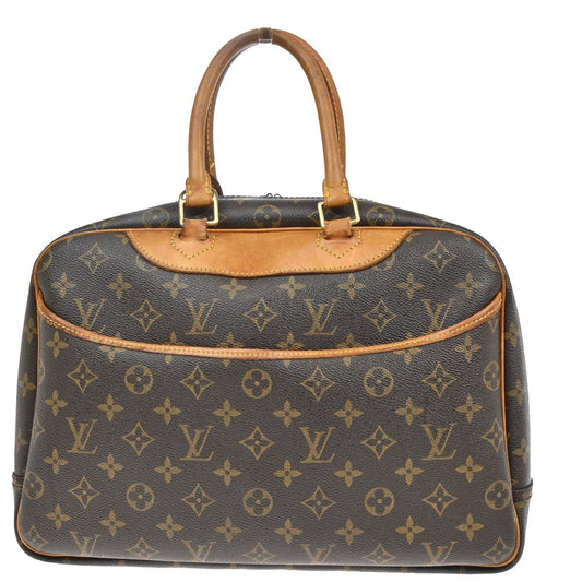 Louis Vuitton Deauville Handbag Monogram Canvas, BROWN, CANVAS, Handbag