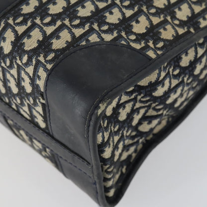 Christian Dior Vintage Trotter Boston Bag Canvas, NAVY, CANVAS, Travel bag