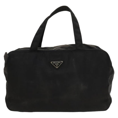 Prada Vintage Zip Handbag Tessuto, BLACK, NYLON, Handbag