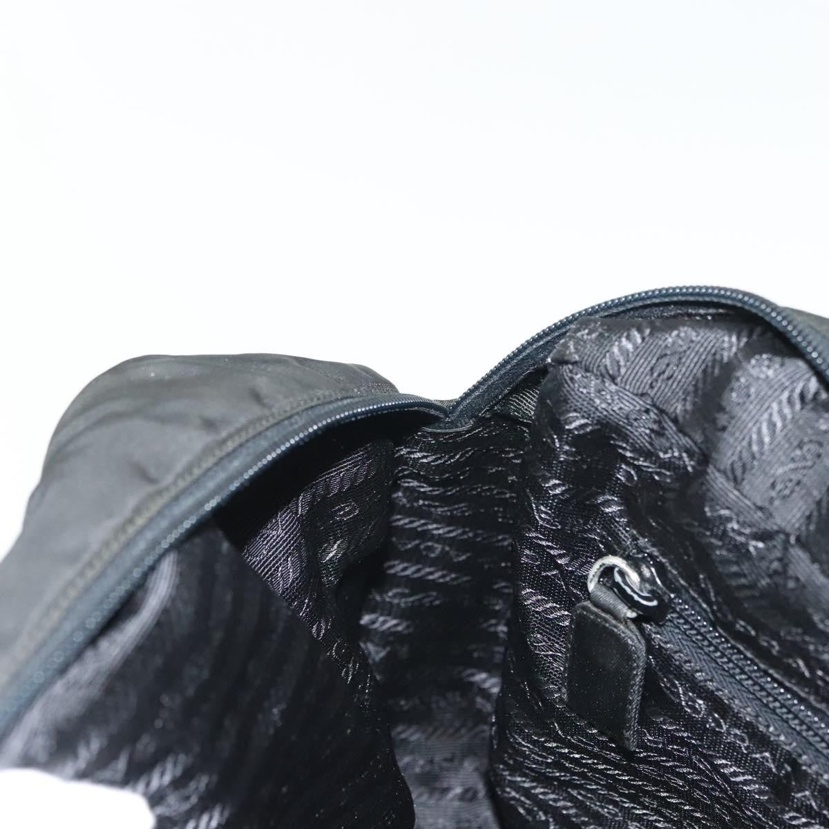 Prada Vintage Zip Handbag Tessuto, BLACK, NYLON, Handbag