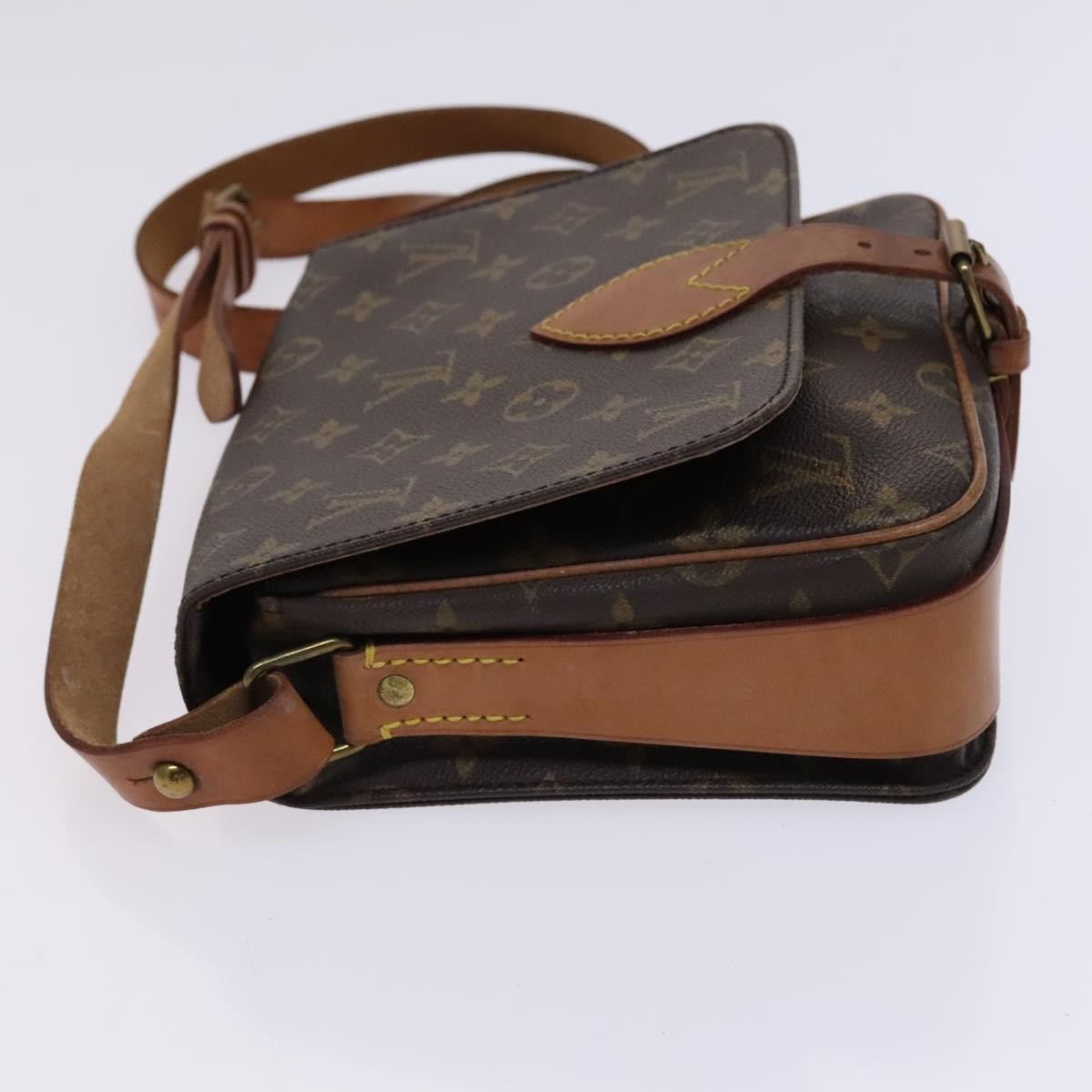 Louis Vuitton Cartouchiere Handbag Monogram Canvas, BROWN, CANVAS, Handbag