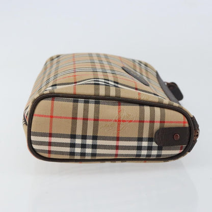Burberry Nova check Pochette Canvas, BEIGE, CANVAS, Clutche & pouche