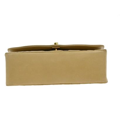 Chanel Vintage Diana Flap Bag Quilted Lambskin, BEIGE, LEATHER, Shoulder bag