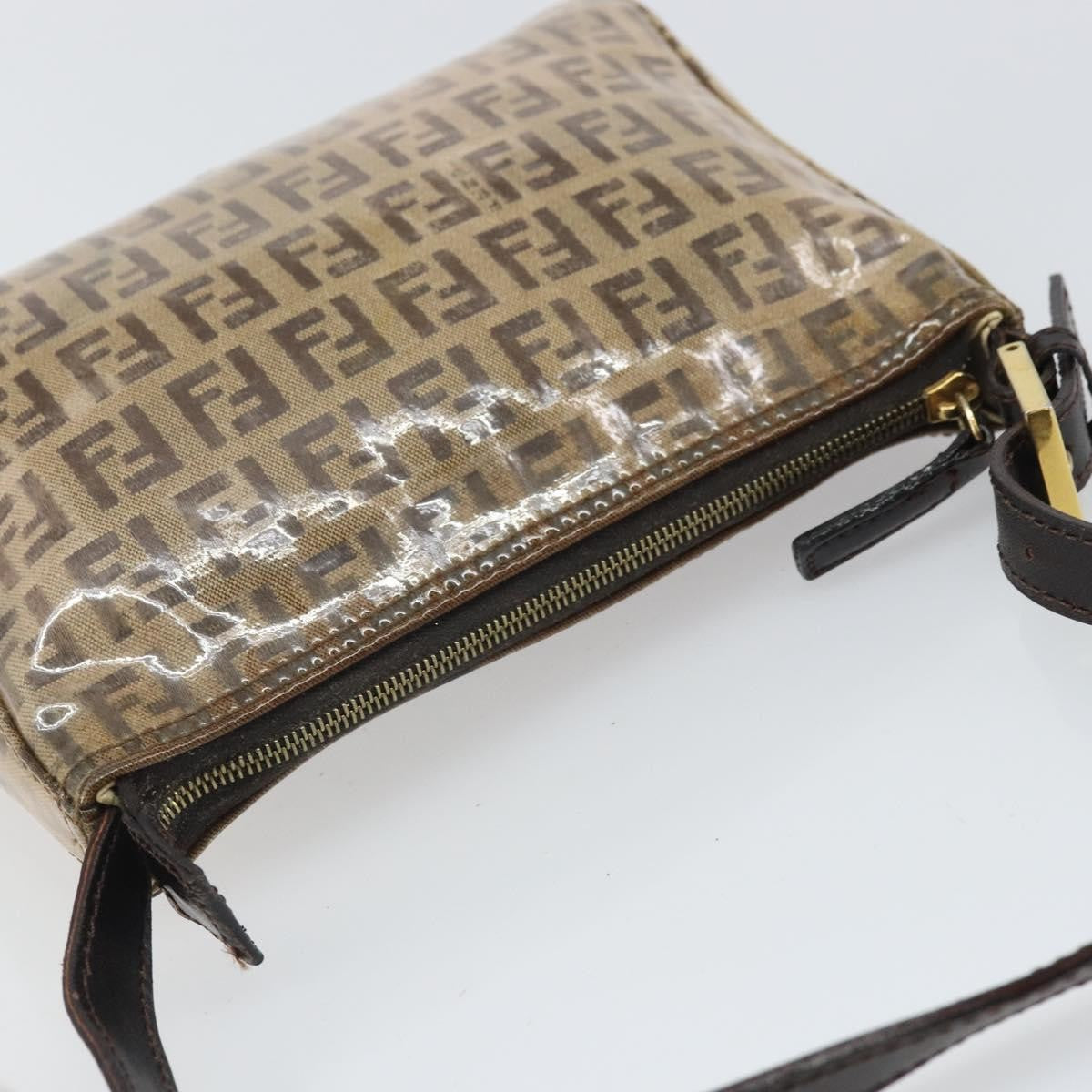 Fendi Vintage Shoulder Bag Zucca Canvas, BEIGE, PVC, Shoulder bag