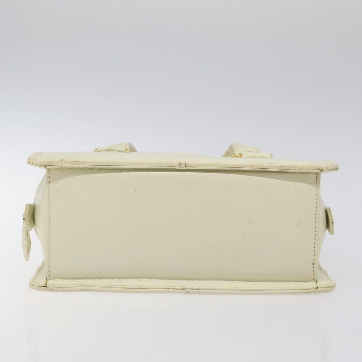 Versace Vintage Handbag Leather, WHITE, LEATHER, Handbag