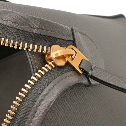 Celine Belt Bag Textured Leather, GRAY, LEATHER, Handbag