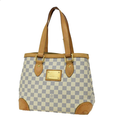 Louis Vuitton Hampstead Handbag Damier, WHITE, CANVAS, Shoulder bag