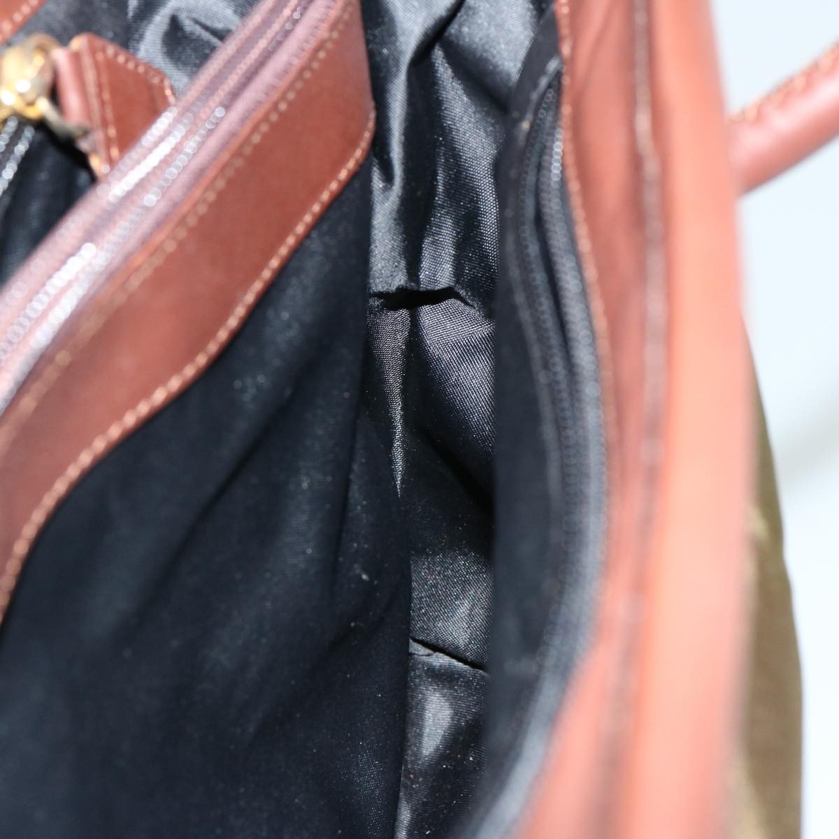 Celine Vintage Macadam Handbag Macadam, KHAKI, NYLON, Handbag