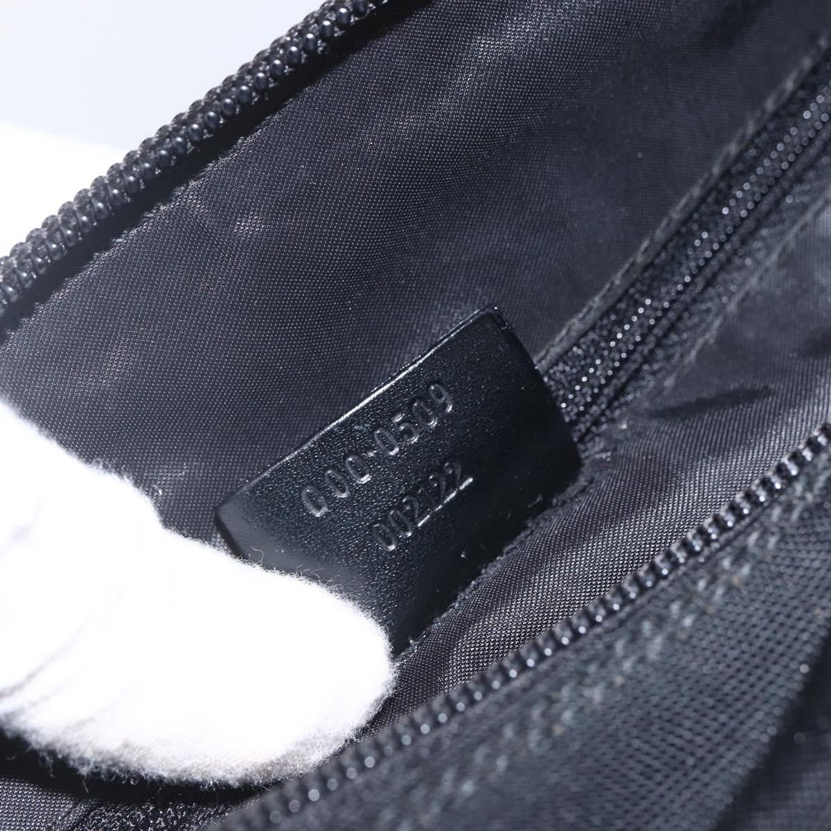 Gucci Vintage Bamboo Shoulder Bag Nylon, BLACK, NYLON, Shoulder bag