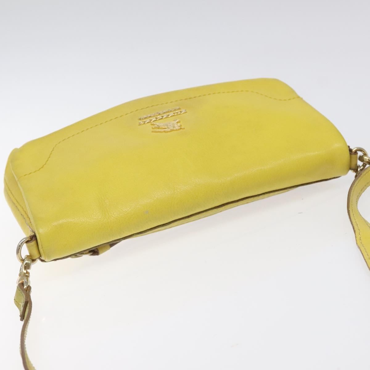 Burberry Flap Shoulder Bag Leather, YELLOW, LEATHER, Shoulder bag