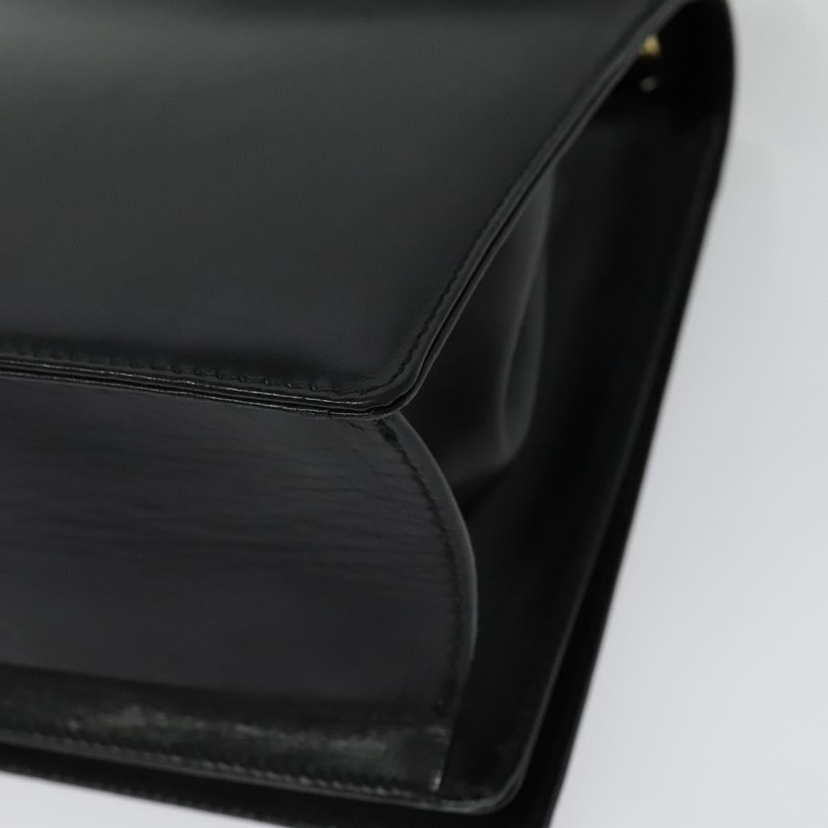 Salvatore Ferragamo Gancini Shoulder Bag Leather, BLACK, LEATHER, Shoulder bag