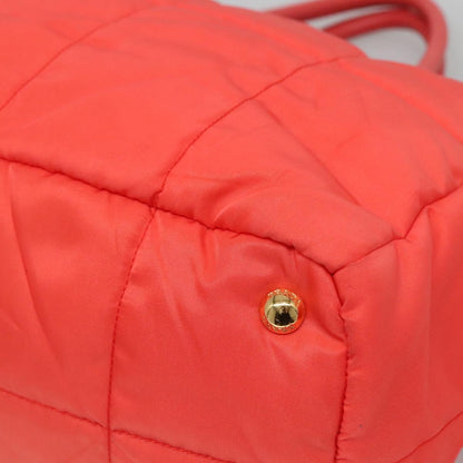 Prada Convertible Tote Quilted Tessuto, ORANGE, NYLON, Handbag