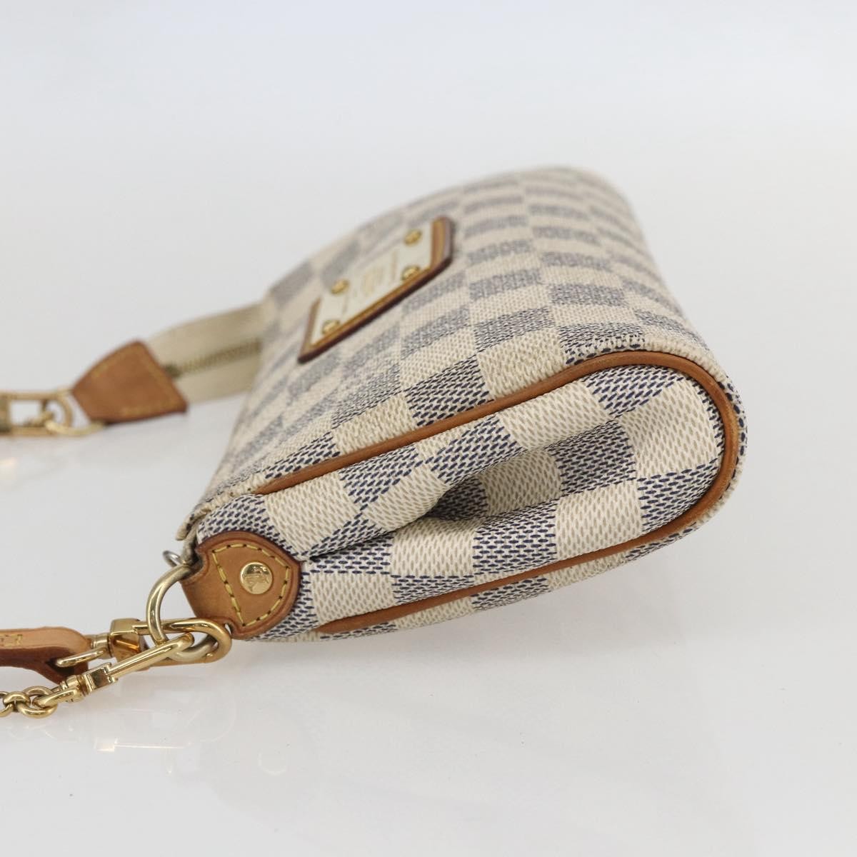 Louis Vuitton Eva Handbag Damier, BEIGE, CANVAS, Clutche & pouche