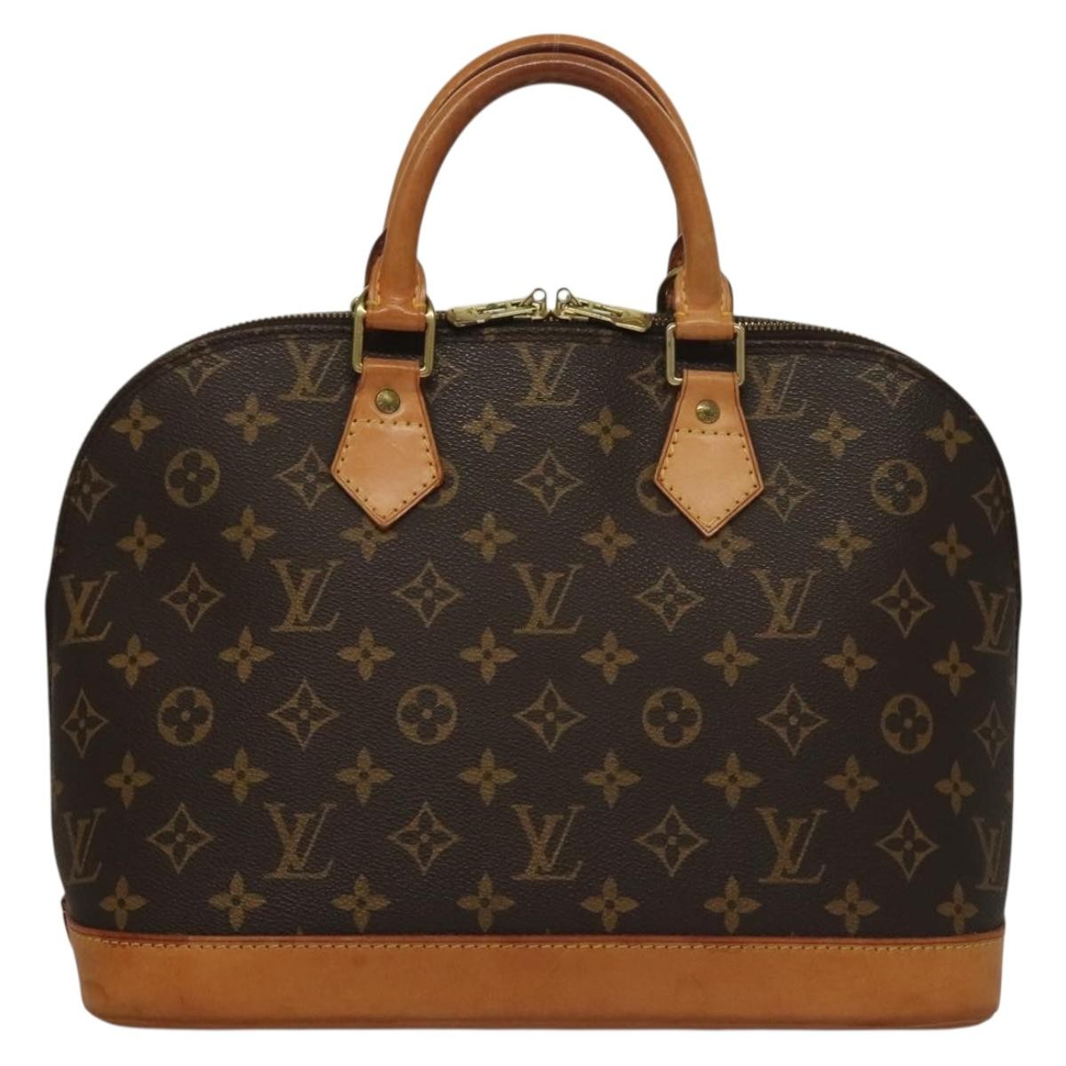 Louis Vuitton Alma Handbag Monogram Canvas, BROWN, CANVAS, Handbag