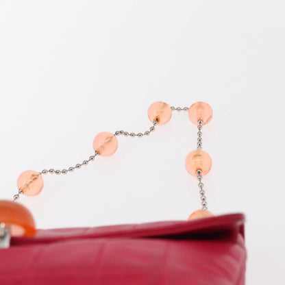 Chanel Chocolate Bar CC Clutch Quilted Leather, PINK, LEATHER, Clutche & pouche