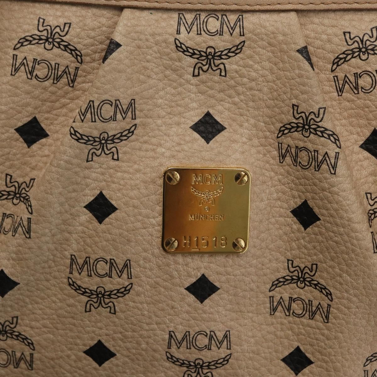 MCM Vintage Visetos Tote bag Canvas, BEIGE, PVC, Tote bag