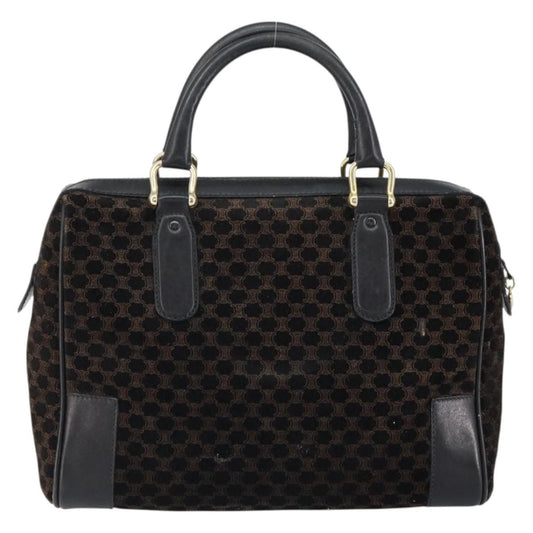 Celine Vintage Macadam Handbag C Macadam Suede, BLACK, SUEDE, Handbag
