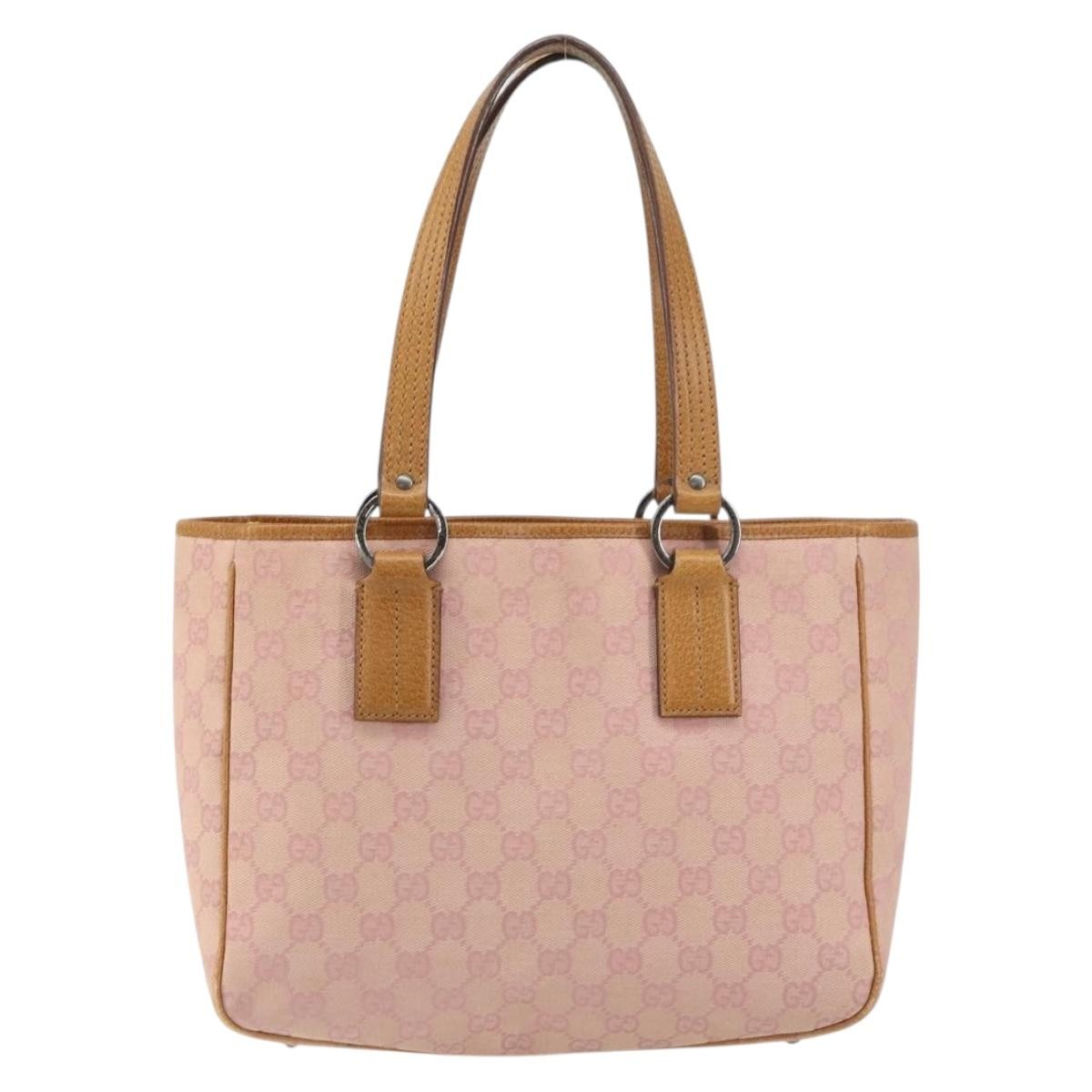 Gucci Vintage Open Tote GG Canvas, PINK, CANVAS, Tote bag