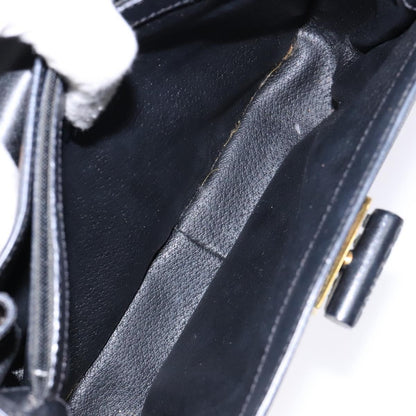 Celine Vintage Convertible Top Handle Bag Macadam Coated Canvas, BLACK, CANVAS, Handbag