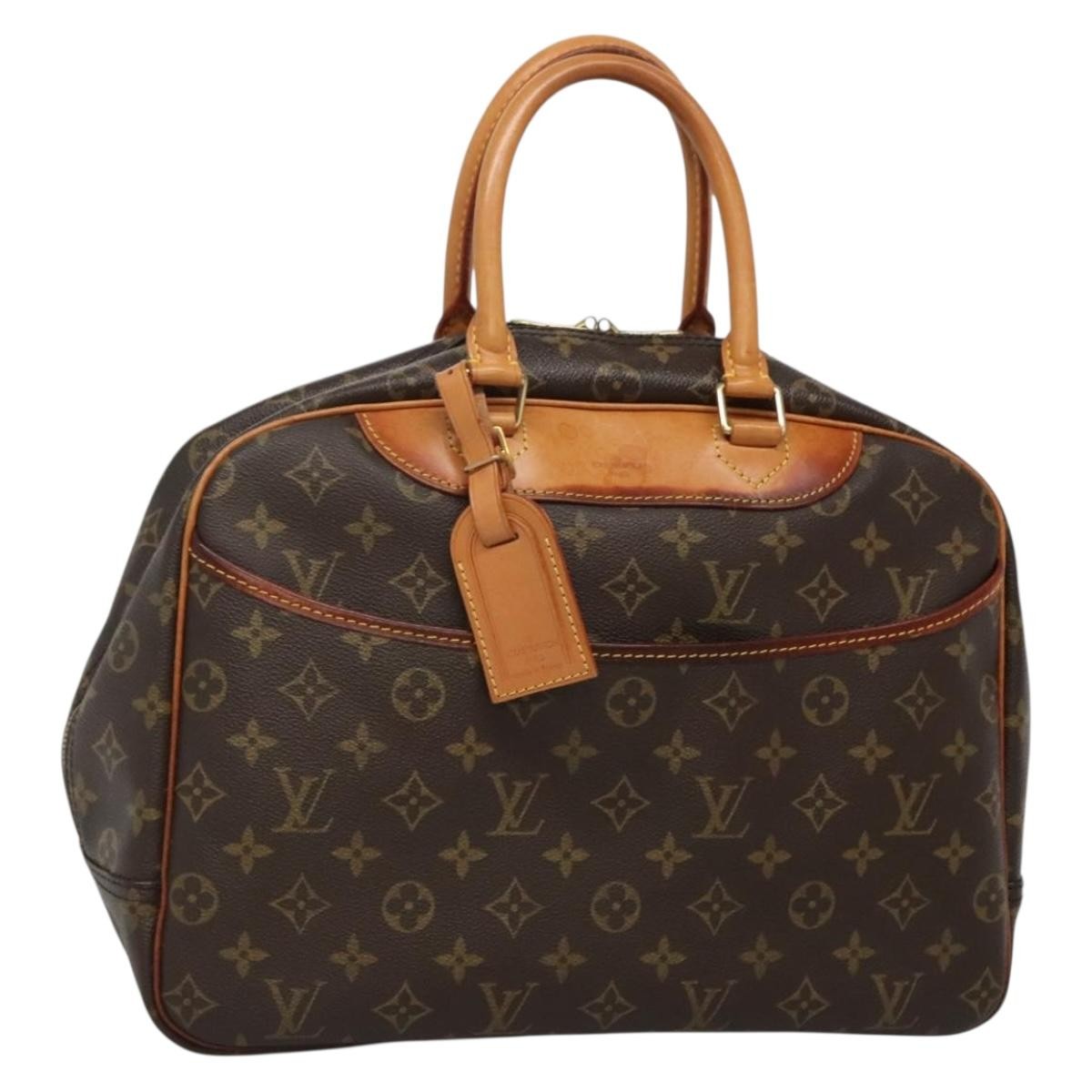 Louis Vuitton Deauville Handbag Monogram Canvas, BROWN, CANVAS, Handbag