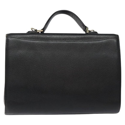 Burberry Convertible Briefcase Leather with London Check Coated Canvas, BLACK, LEATHER, Briefcase