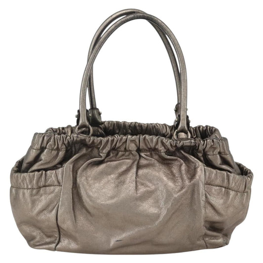 Salvatore Ferragamo Vala Handbag Leather, GOLD, LEATHER, Handbag