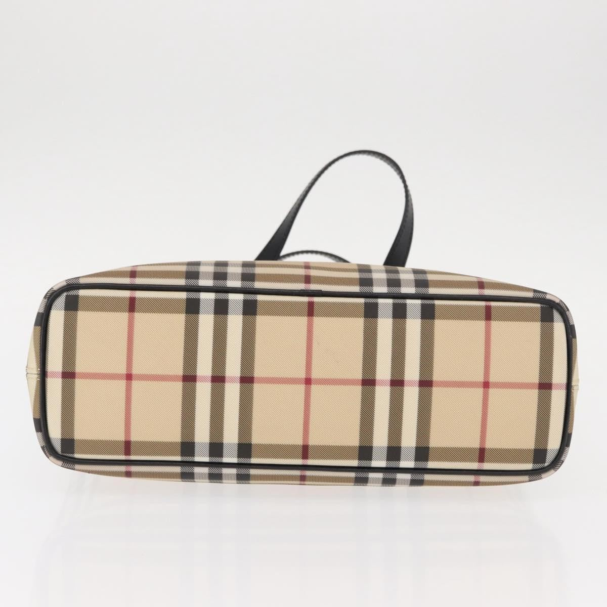 Burberry Top Handle Tote Nova Check Canvas, BEIGE, CANVAS, Handbag