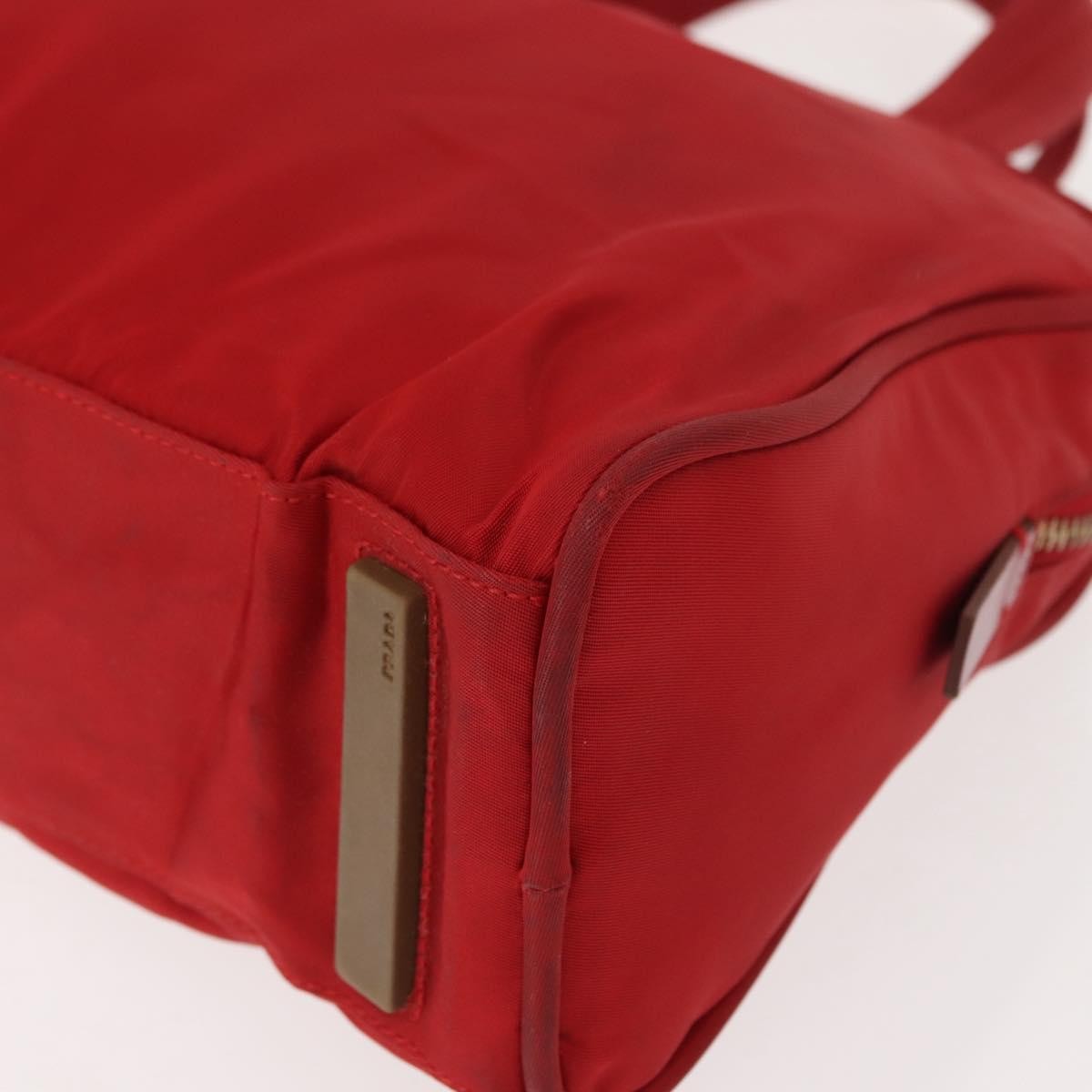 Prada Zip Around Tote Tessuto, RED, NYLON, Handbag