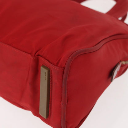 Prada Zip Around Tote Tessuto, RED, NYLON, Handbag